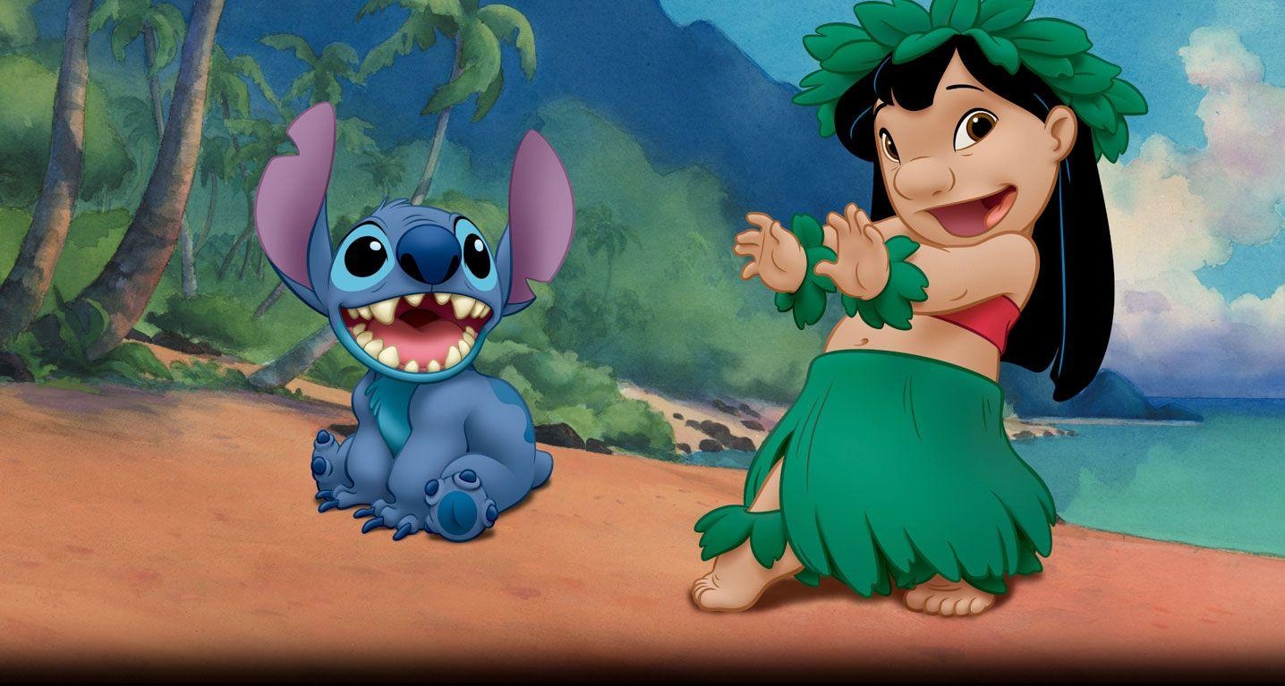 Lilo, Stitch, Desktop, Cartoon, Hintergrund, 1440x770 HD Desktop