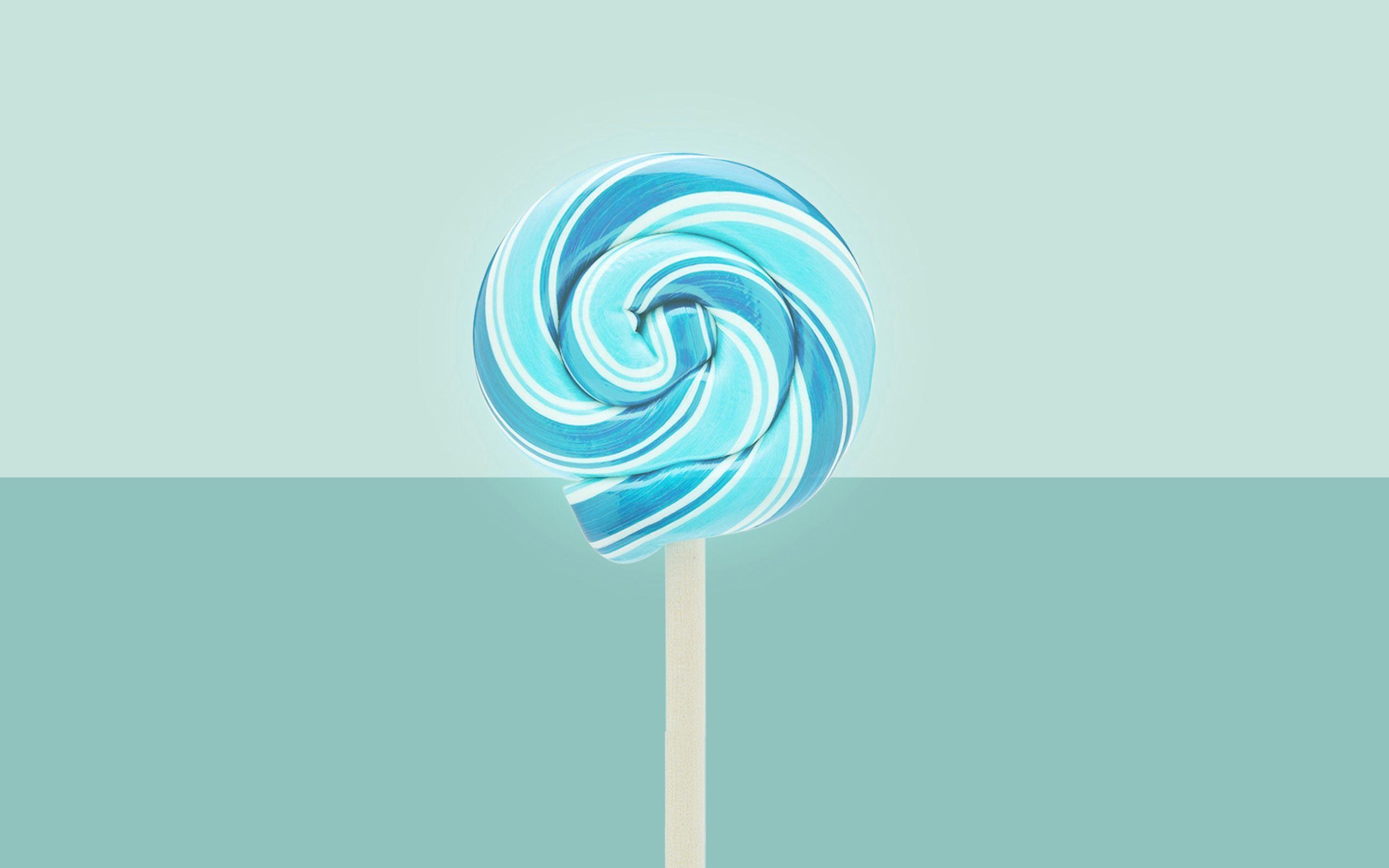 Lollipop, Minimalismus, Süß, Blau, Weitbild, 2560x1600 HD Desktop