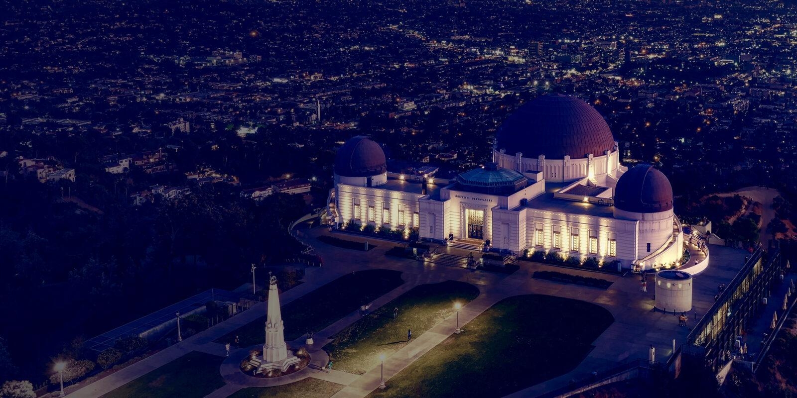 Griffith-Observatorium, Kalifornien, Astronomie, Unterstützer, Kosmos, 1600x800 Dual Screen Desktop