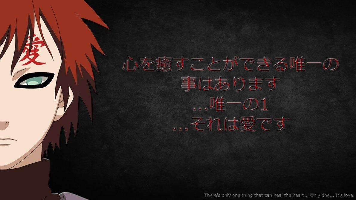 Gaara, Liebeszitat, Anime, Naruto, Hintergrund, 1200x670 HD Desktop