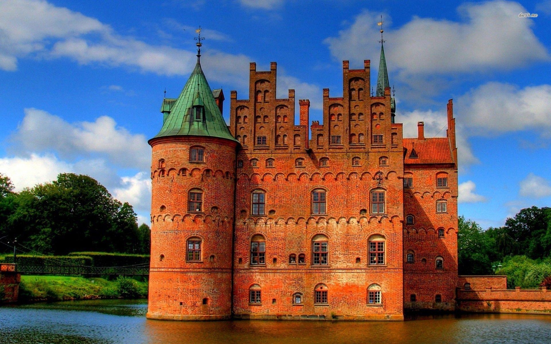 Egeskov Schloss, Dänemark, Hintergrundbild, Bild, 1920x1200 HD Desktop