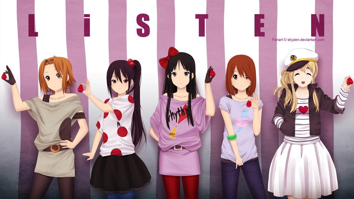 K-ON!, Anime, Kostenloser Download, 1366x768, Wallpaper, 1370x770 HD Desktop