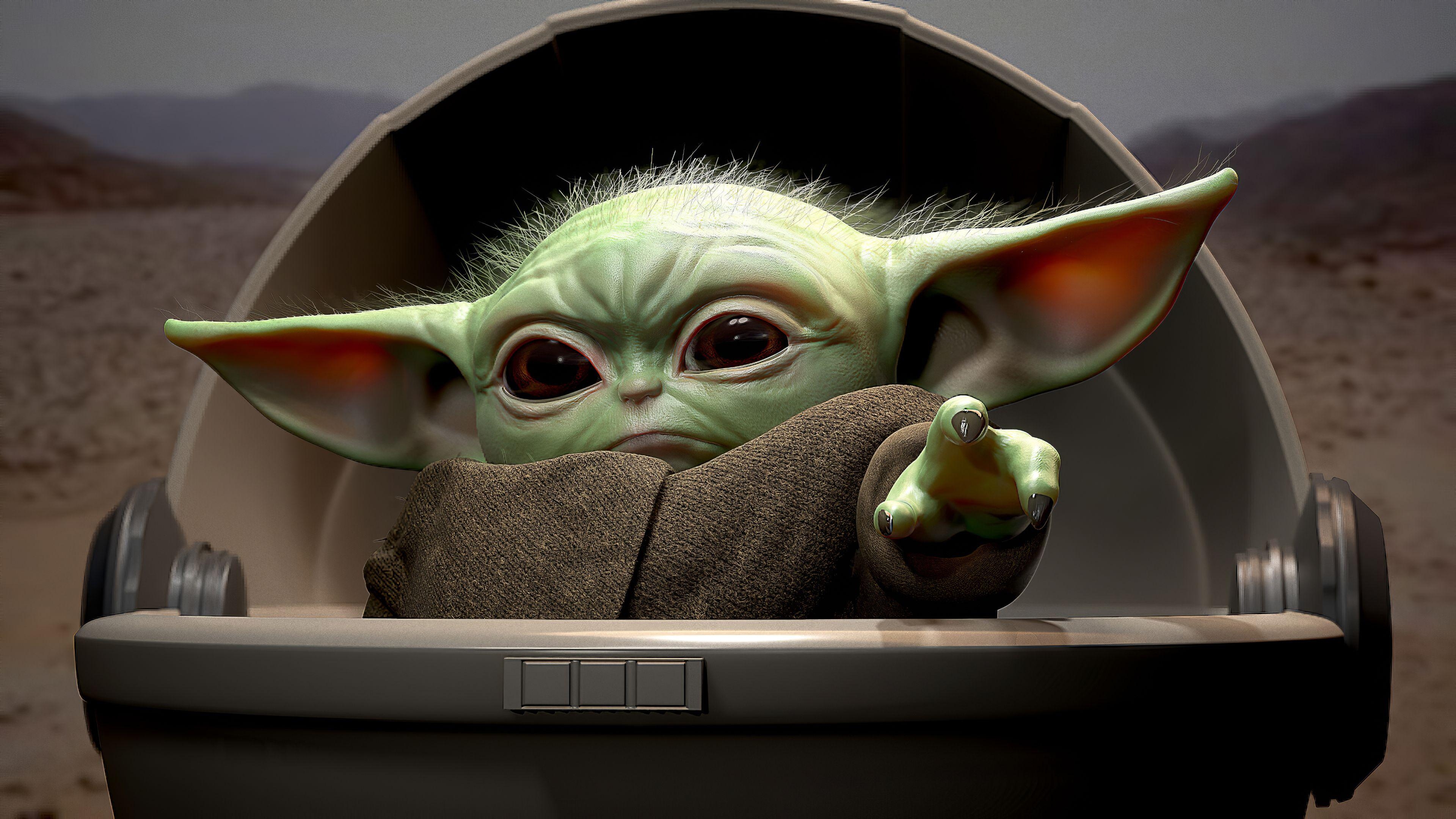 Baby Yoda, 4K Kunst, HD Filme, TV-Shows, 3840x2160 4K Desktop