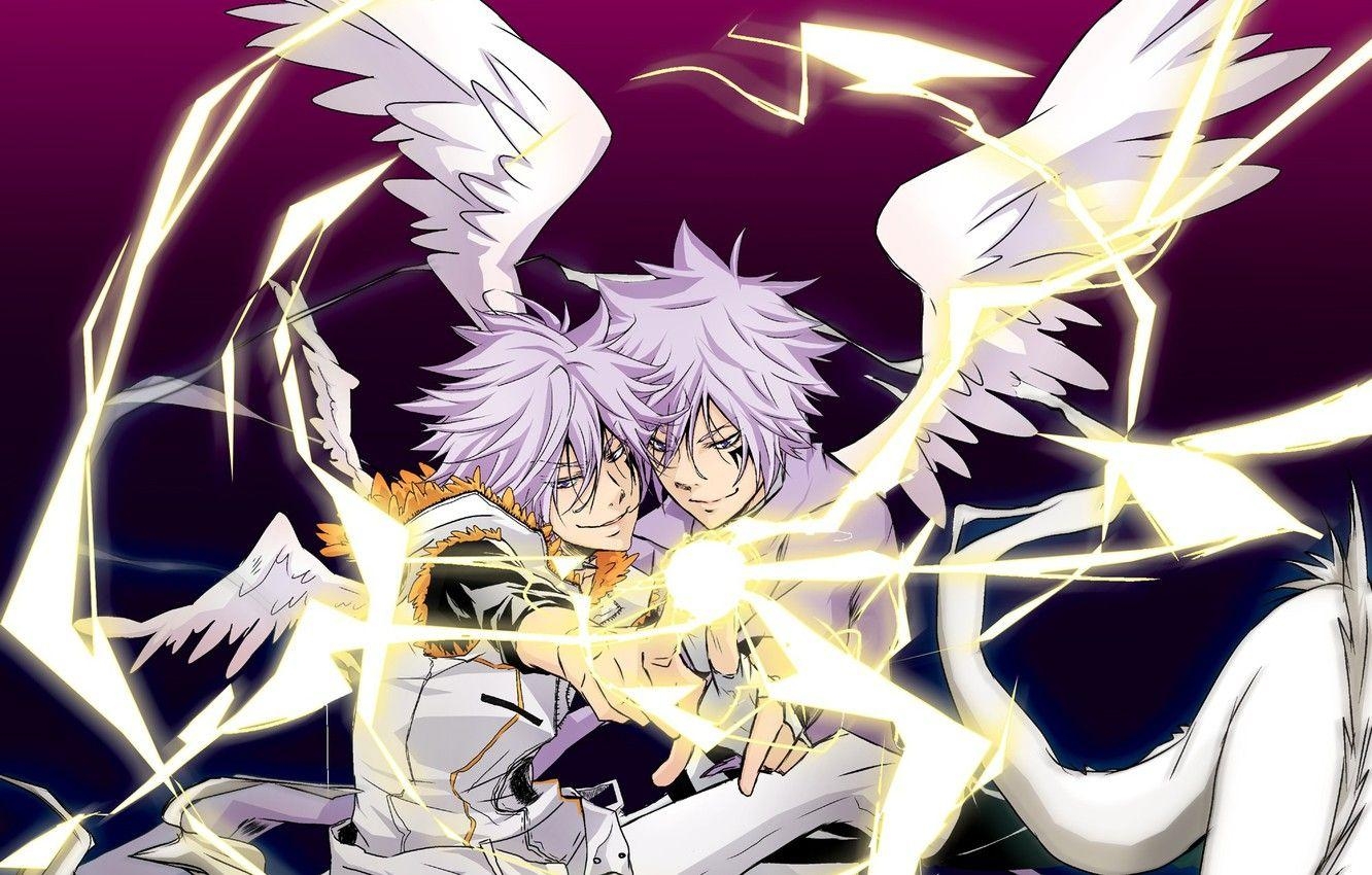 Byakuran, Anime, Engel, Katekyo Hitman Reborn, Hintergrund, 1340x850 HD Desktop