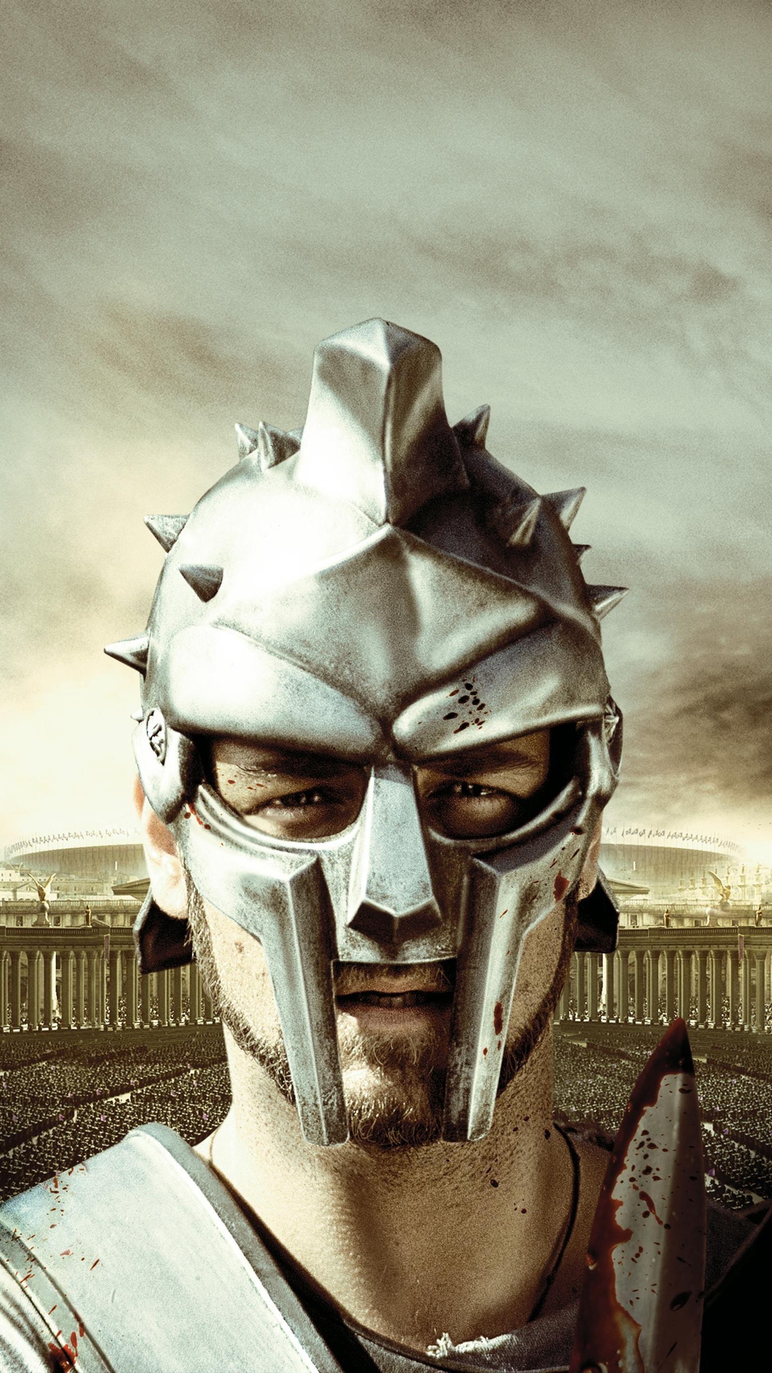 Gladiator Film, 2000, Telefonhintergrund, Römisches Epos, Unterhaltung, 1540x2740 HD Handy