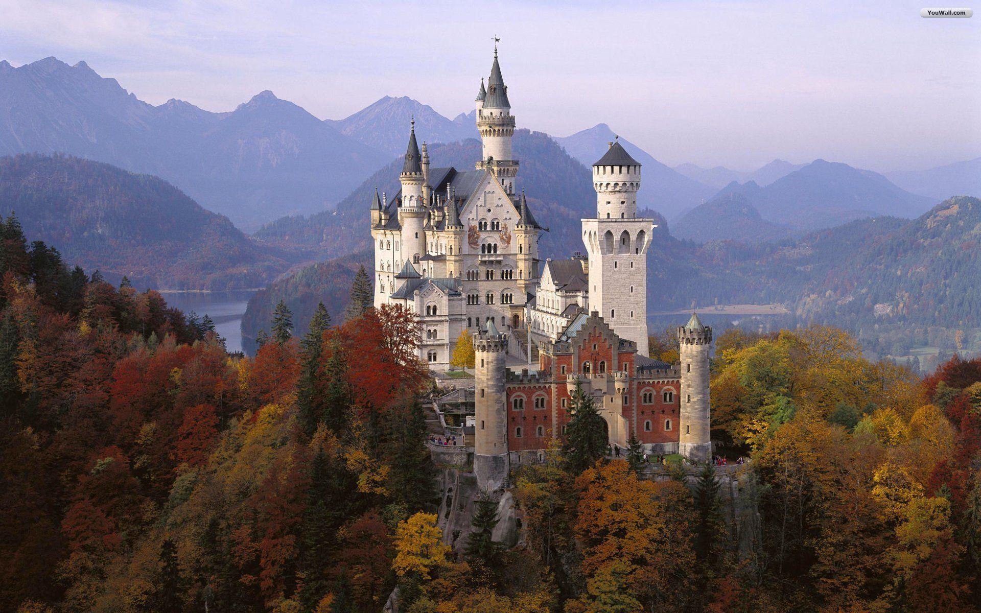 Neuschwanstein, Hintergrund, Romantik, Schloss, Gebäude, 1920x1200 HD Desktop