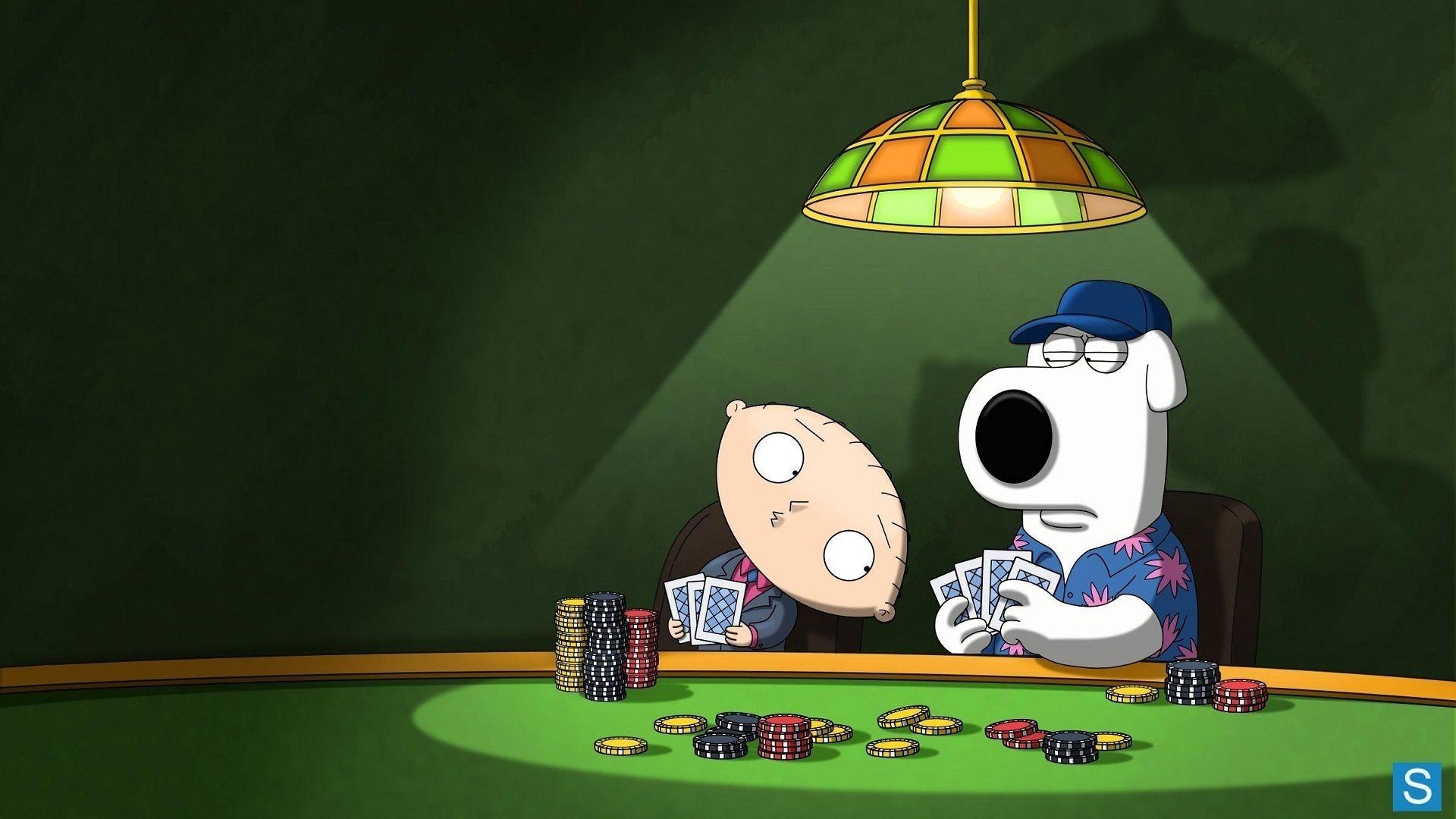 Poker, Family Guy, Brian, Stewie, Hintergrund, 1920x1080 Full HD Desktop