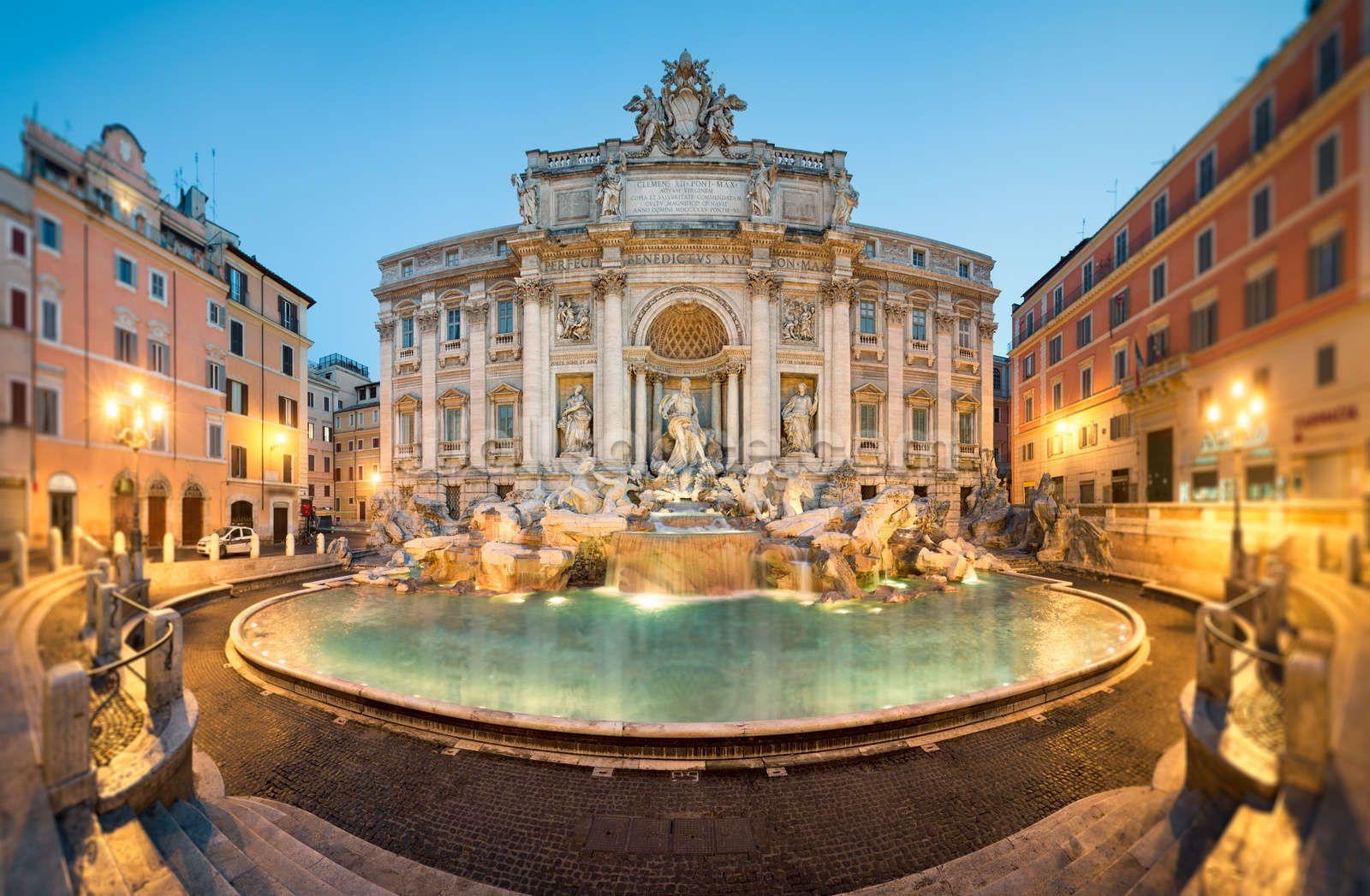 Trevi-Brunnen, Rom, Wandgemälde, Italien, Brunnen, 1600x1050 HD Desktop