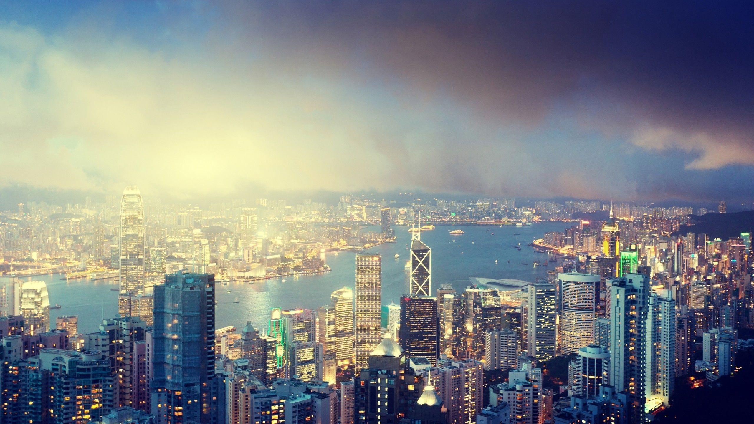 Hongkong, Victoria Peak, Desktop, PC, Mac, 2560x1440 HD Desktop