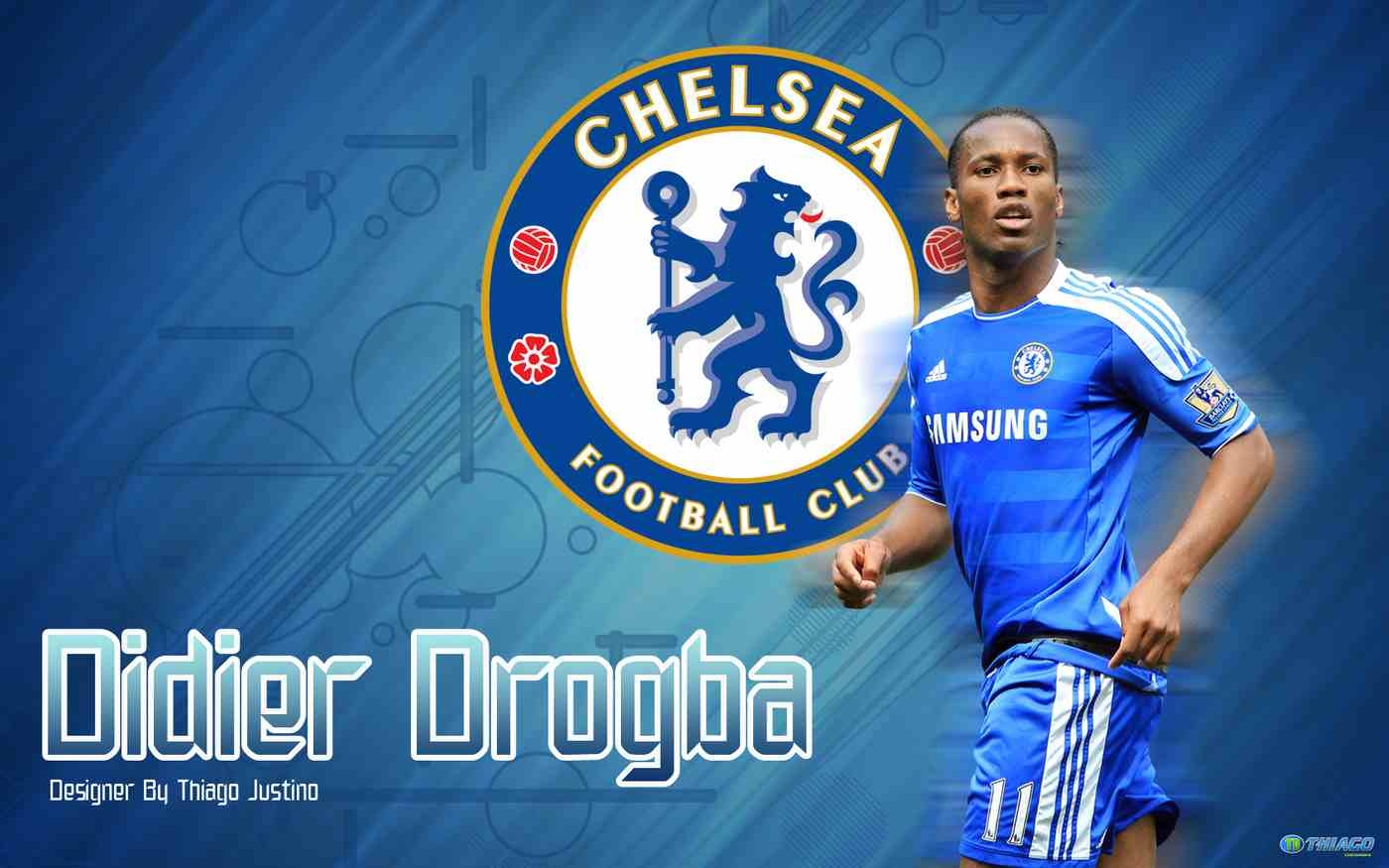 Didier Drogba, Breitbild, Chelsea, Fußball, Meister, 1400x880 HD Desktop