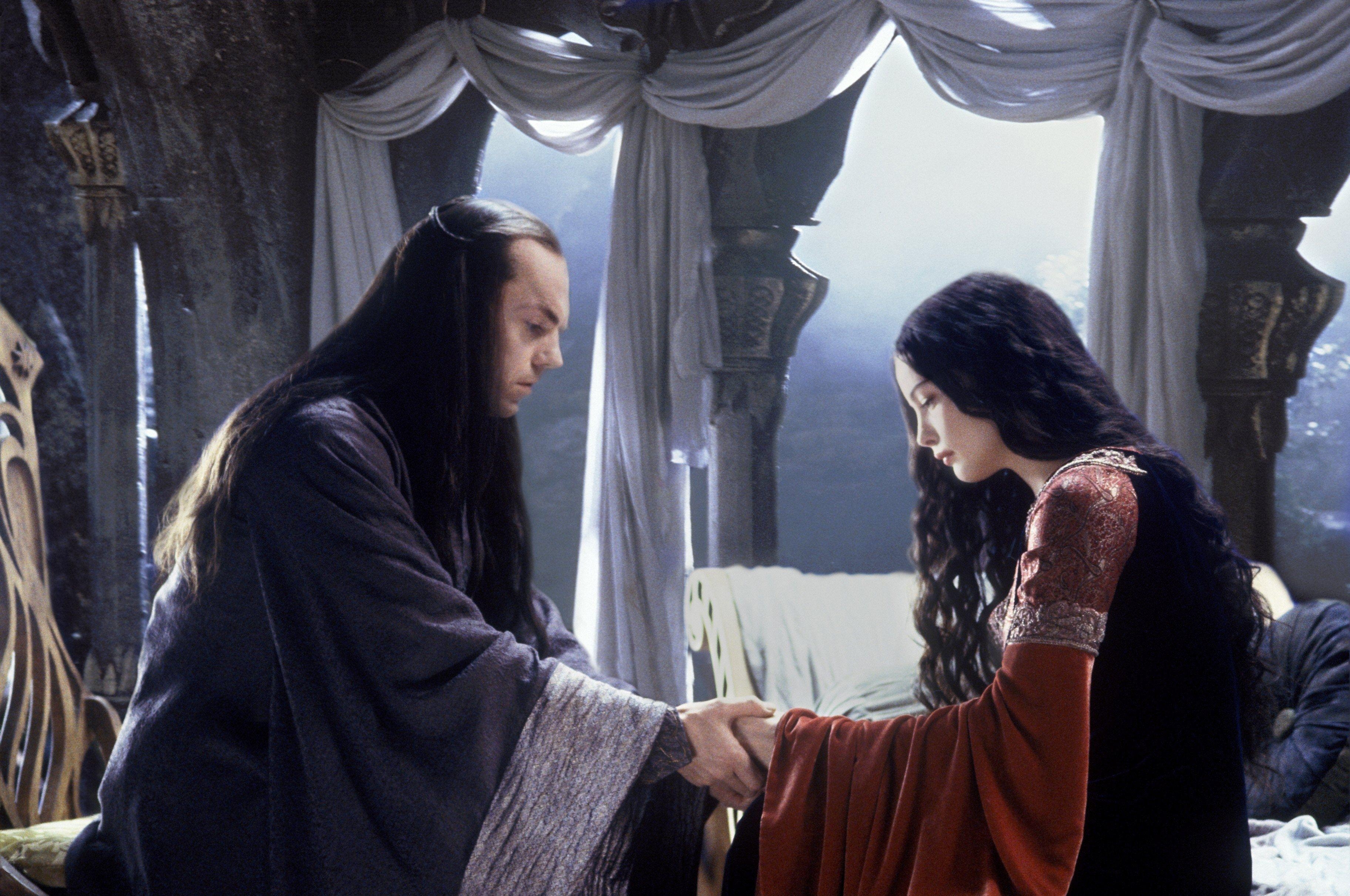 Elrond, Liv Tyler, Arwen, Herr der Ringe, Hintergrund, 3650x2430 4K Desktop