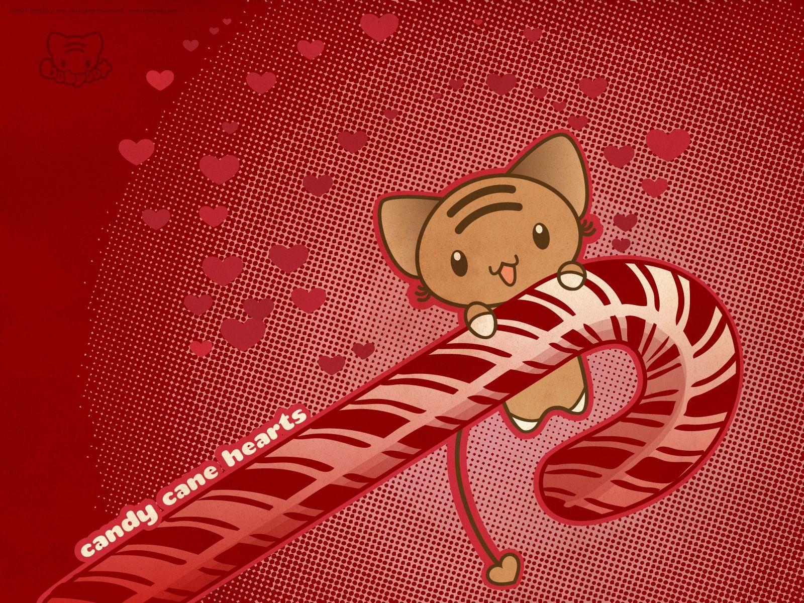 Candy Cane, Bild, Katze, HD, Süßigkeiten, 1600x1200 HD Desktop