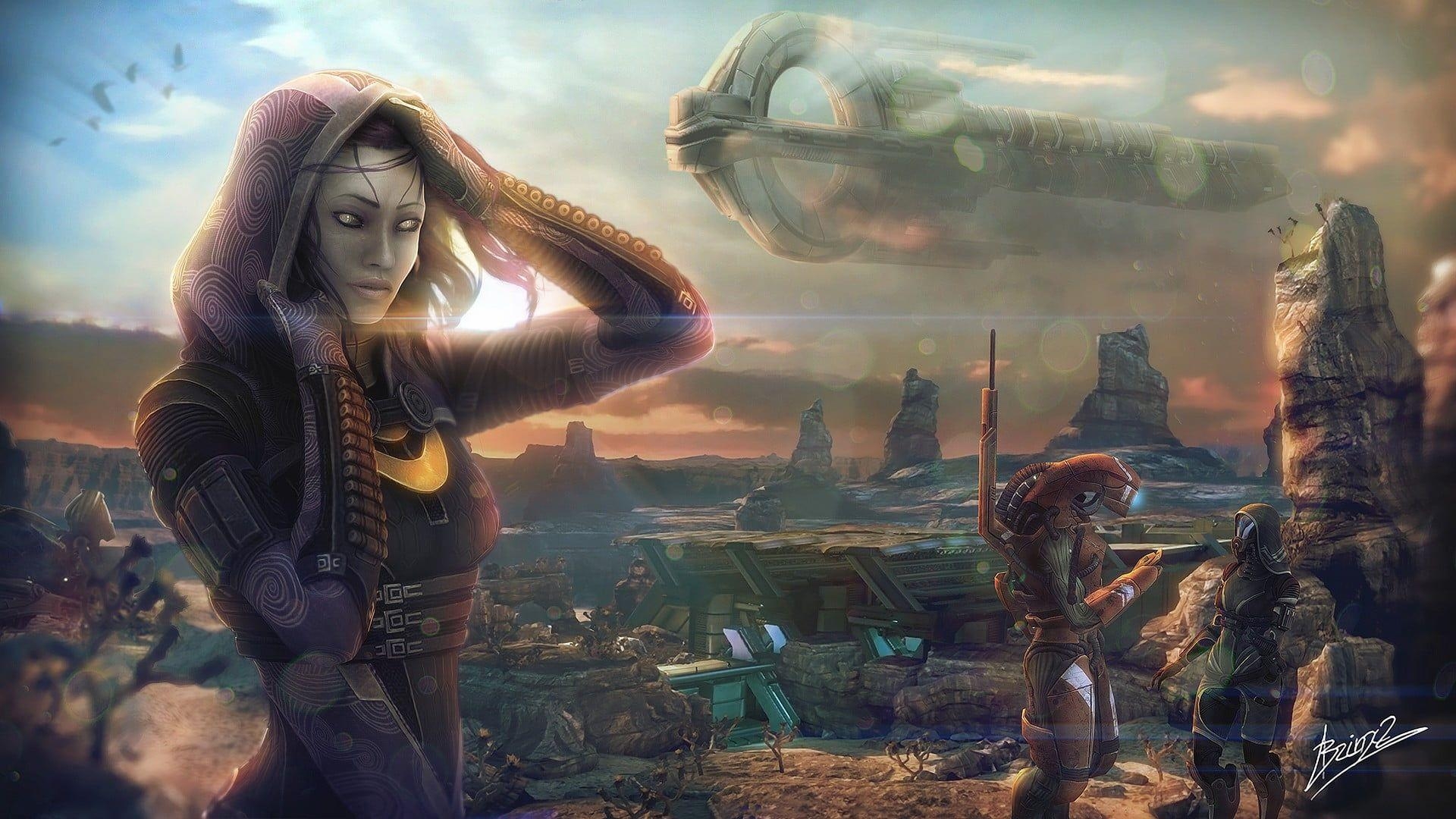 Weiblicher Charakter, Digital, Tali'Zorah, Mass Effect, HD, 1920x1080 Full HD Desktop