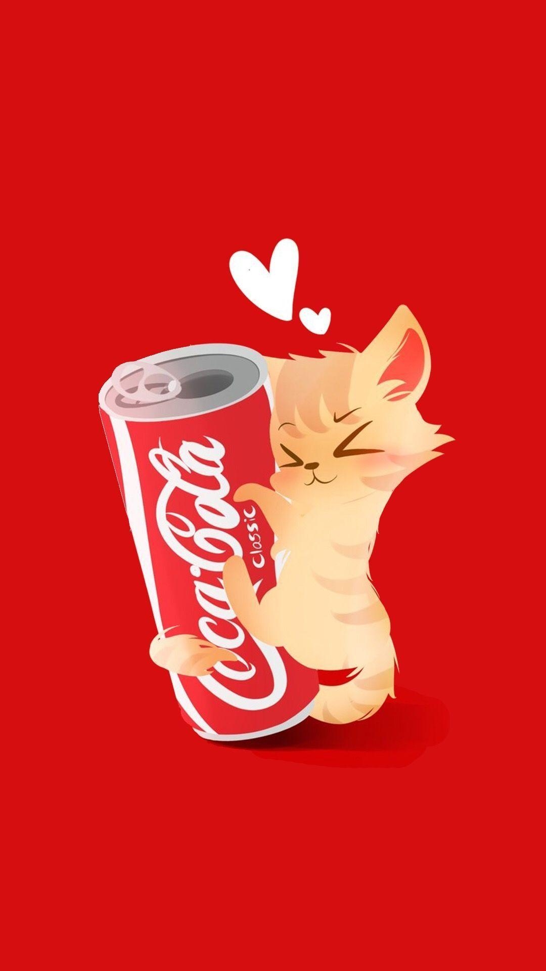 Coca-Cola, iPhone, Bildschirm, Rotweiß, Design, 1080x1920 Full HD Handy