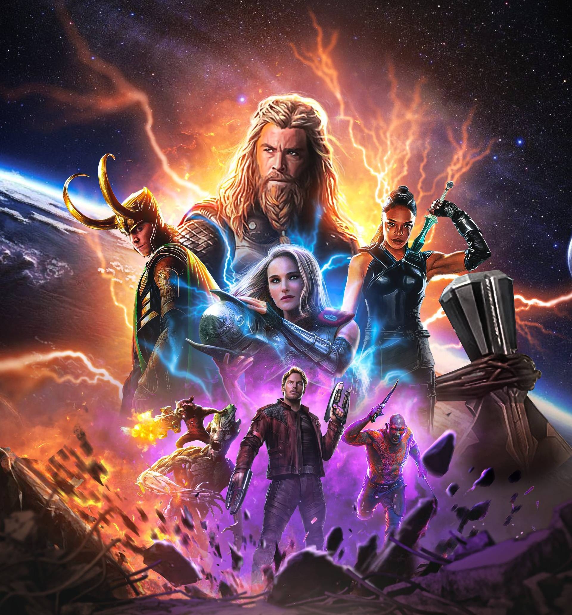 Marvel, Thor Love Thunder, 2022, 1920x1080, HD, 1920x2070 HD Handy