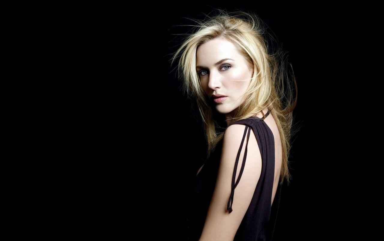 Kate Winslet, schwarzes Kleid, Bild, Schauspielerin, Hollywood, 1280x810 HD Desktop