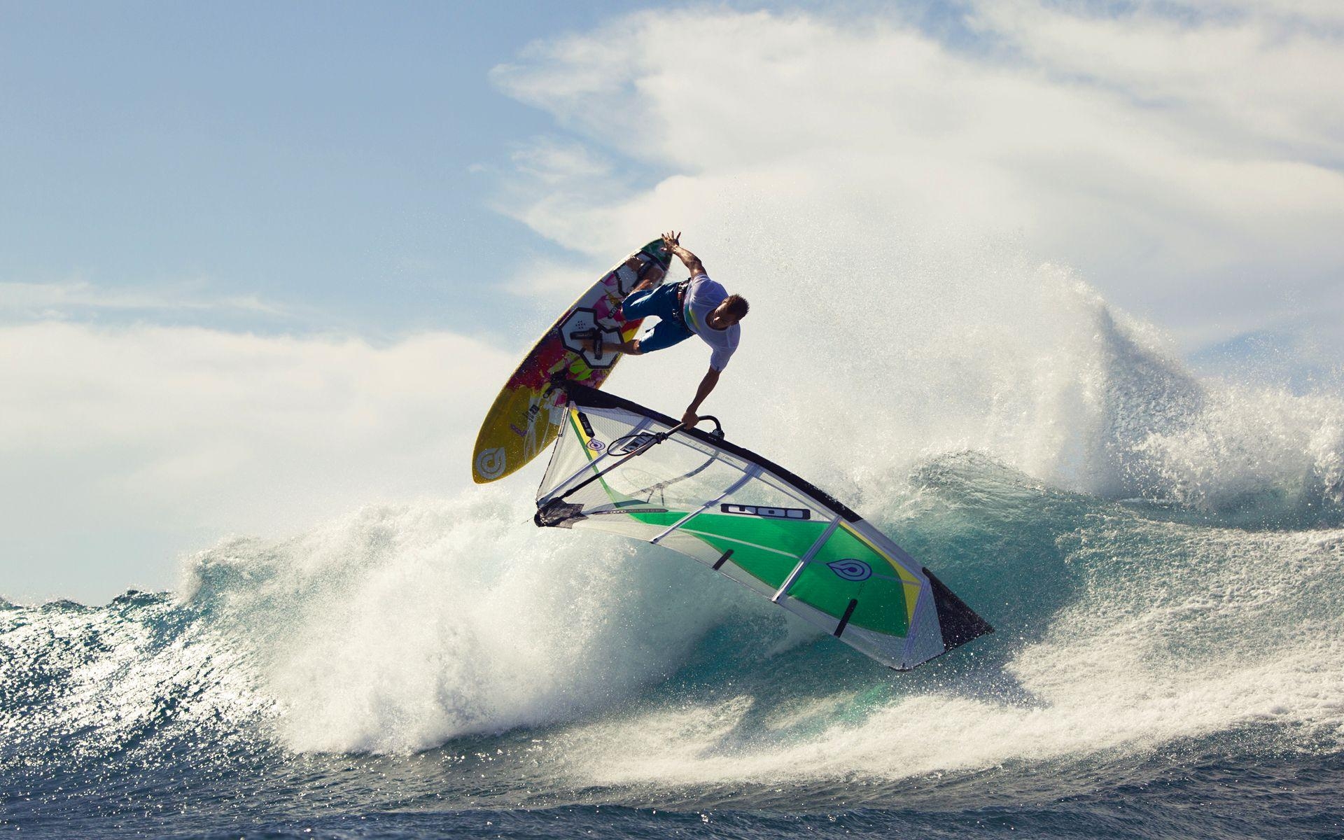 Kostenloser Download, Windsurfen, HD, Hintergrundbild, Sport, 1920x1200 HD Desktop