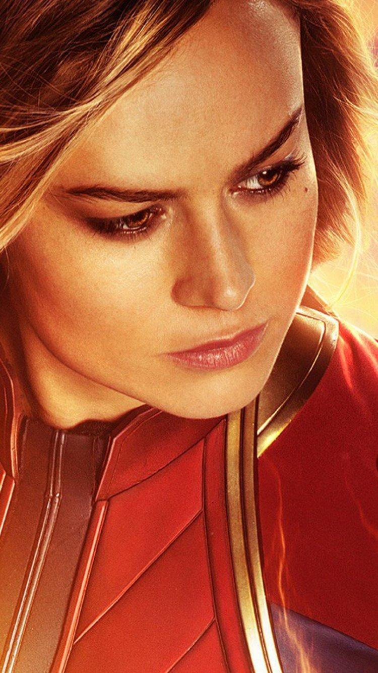 Brie Larson, Captain Marvel, Film, Kino, Superheld, 750x1340 HD Handy