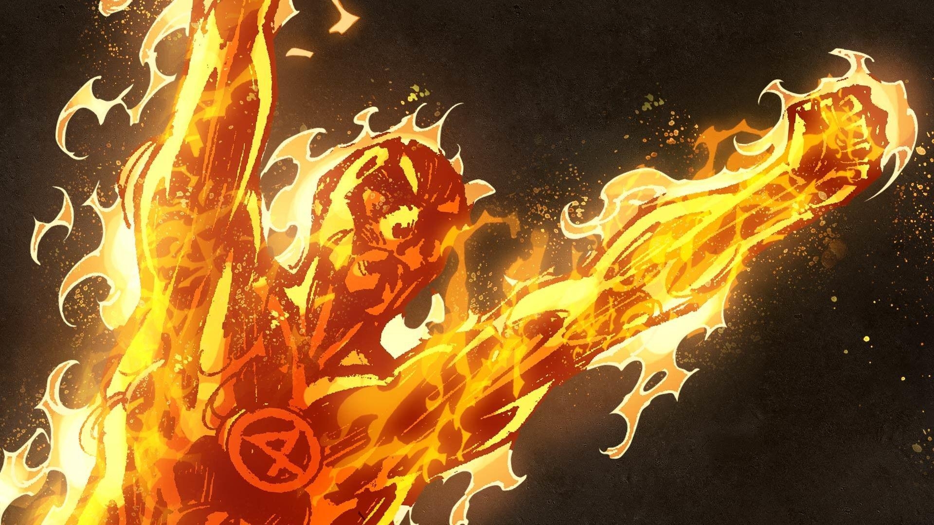 Human Torch, HD, Hintergrund, Marvel, Comics, 1920x1080 Full HD Desktop