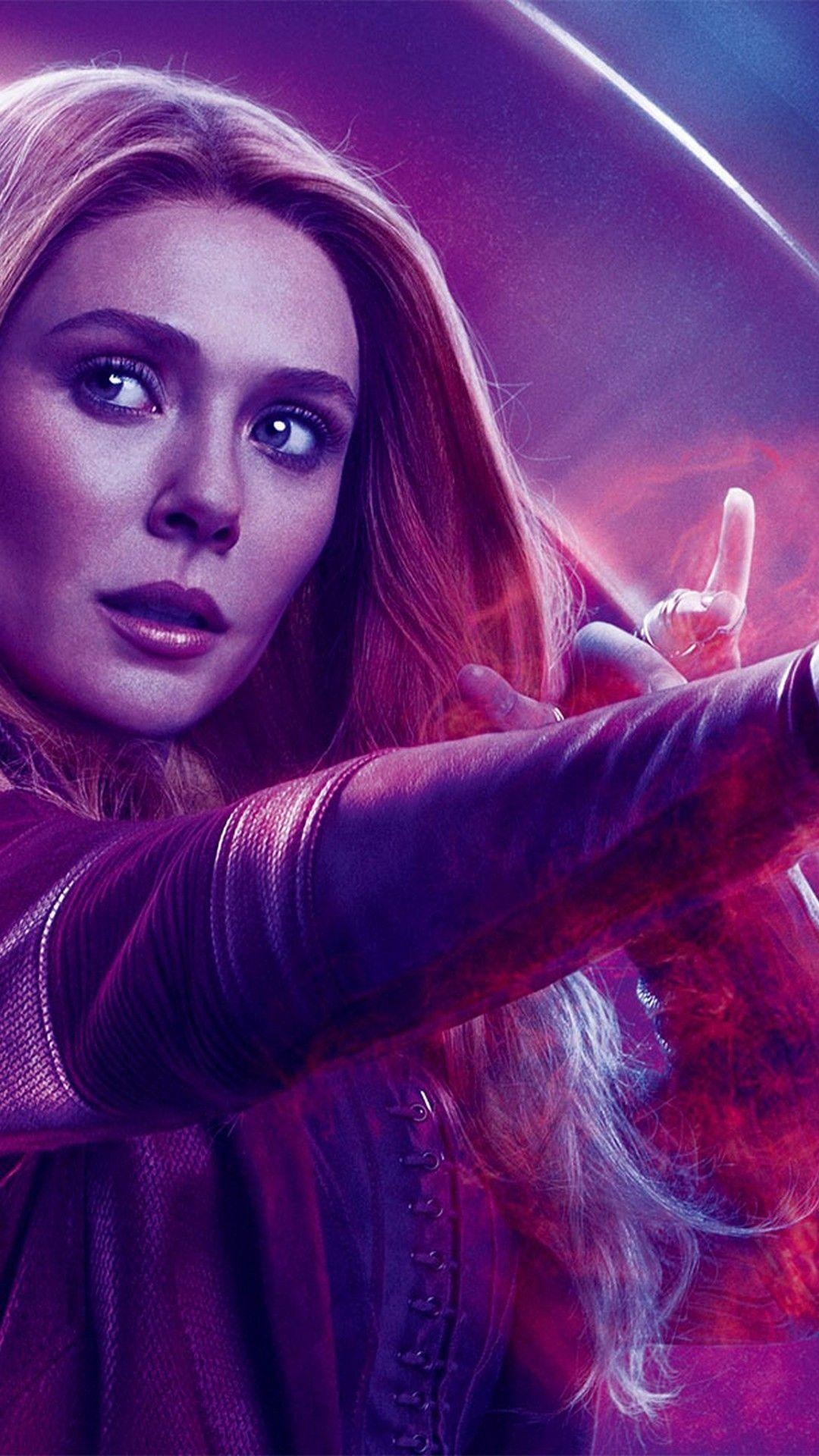 Scarlet Witch, Endgame, Filmhintergrund, Marvel, Avengers, 1080x1920 Full HD Handy