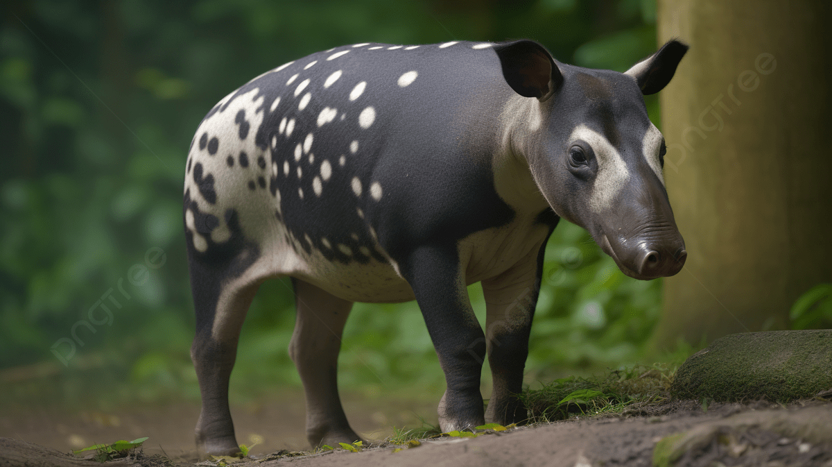 Tapir, weiße Tunika, braune Flecken, Tier, Foto, 1200x680 HD Desktop