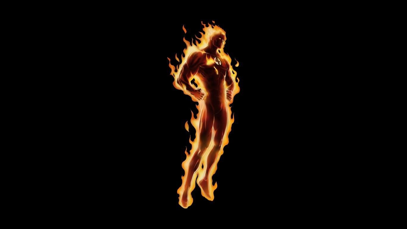 Human Torch, HD, Desktop, Hintergrund, Marvel, 1370x770 HD Desktop