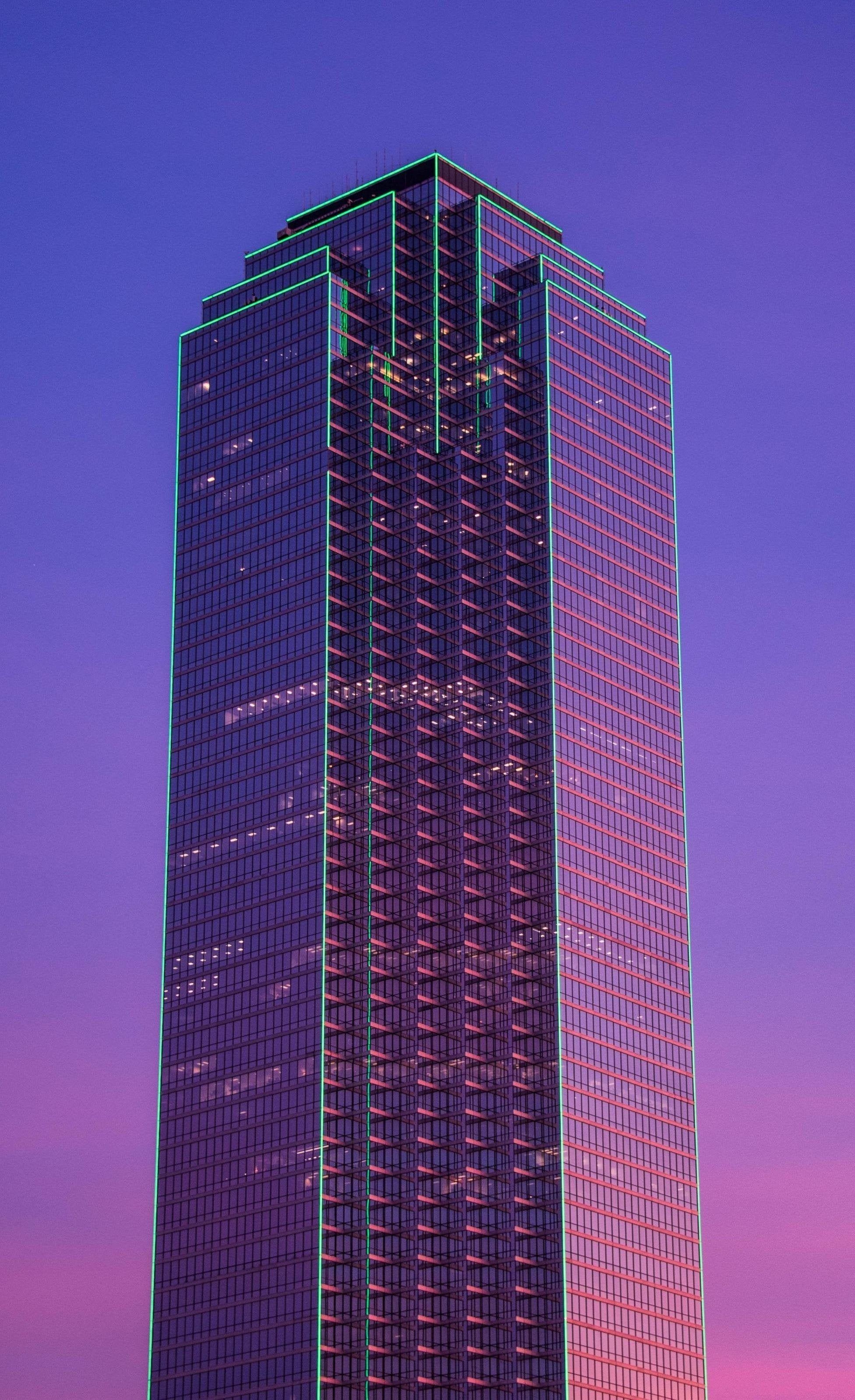 Dallas, Texas, Bank of America, iPhone X, Reisen, 1960x3200 HD Handy