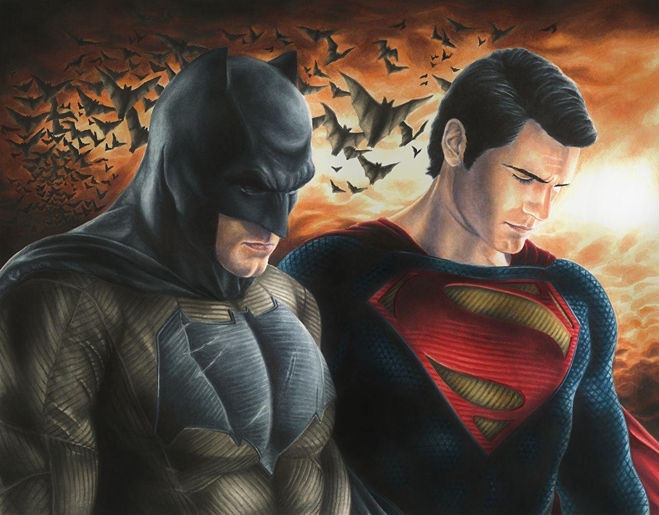 Batman, Superman, Ben Affleck, Henry Cavill, Gerechtigkeit, 1310x1030 HD Desktop