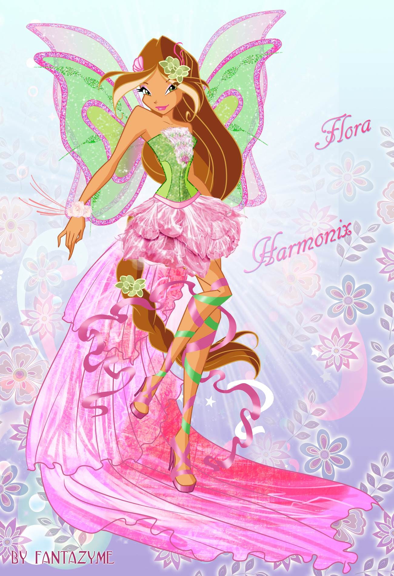 Winx Club, Flora, Feen, Hintergrund, Magie, 1300x1900 HD Handy