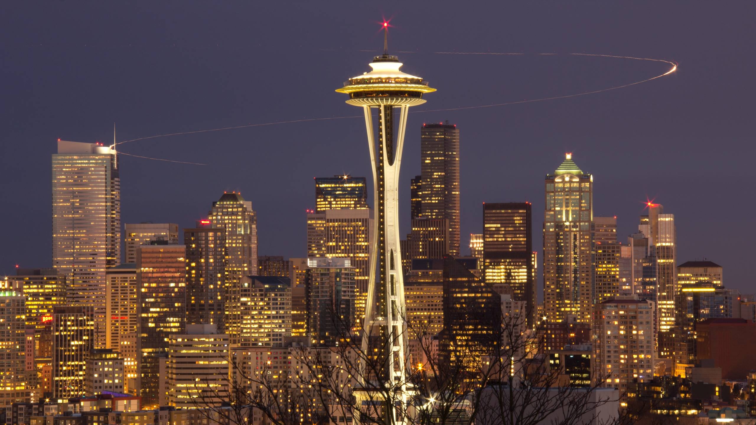 Space Needle, Reisen, Seattle, USA, Architektur, 2560x1440 HD Desktop