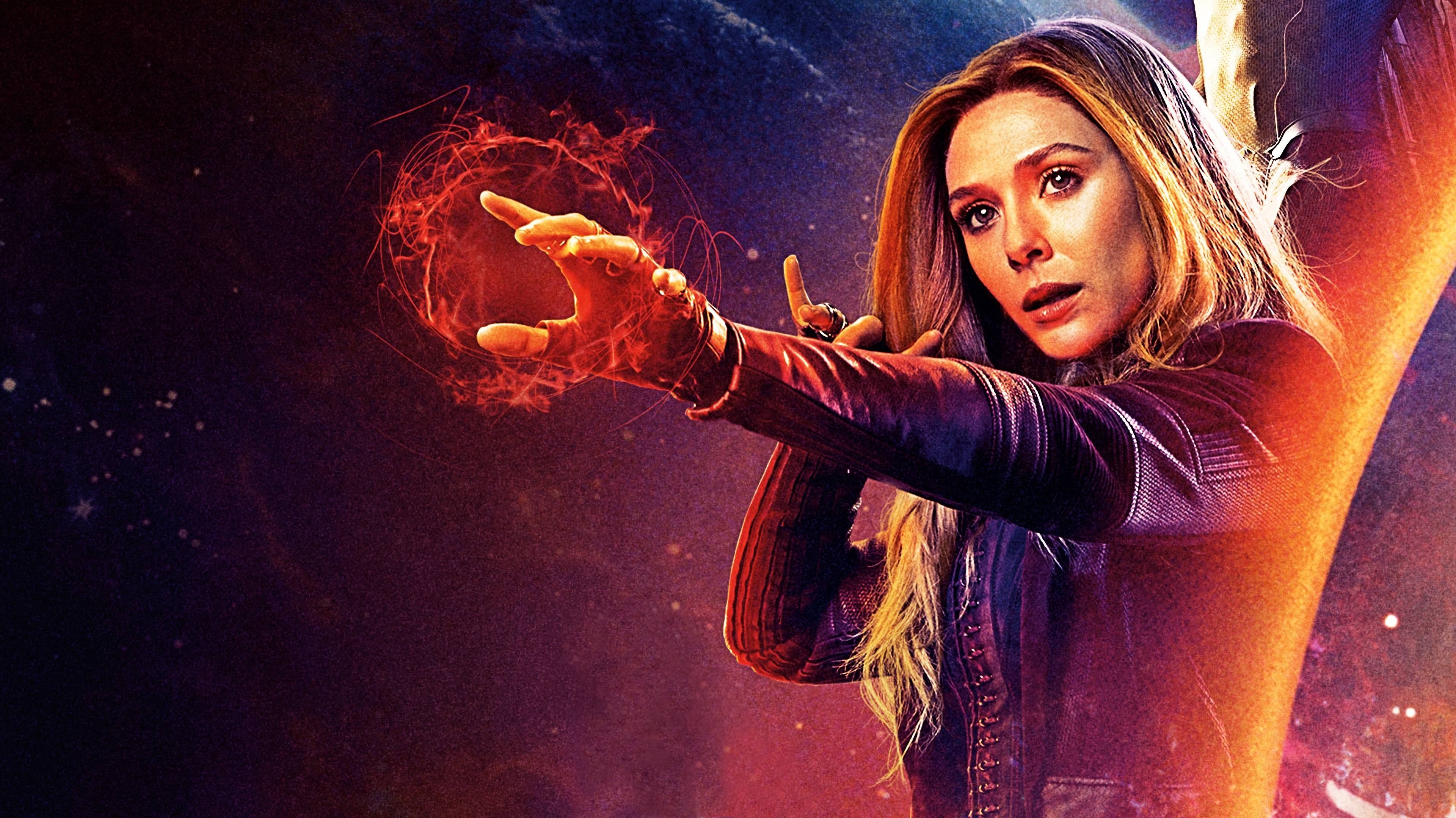 Avengers, Infinity War, Elizabeth Olsen, Scarlet Witch, 4K Bild, 3840x2160 4K Desktop