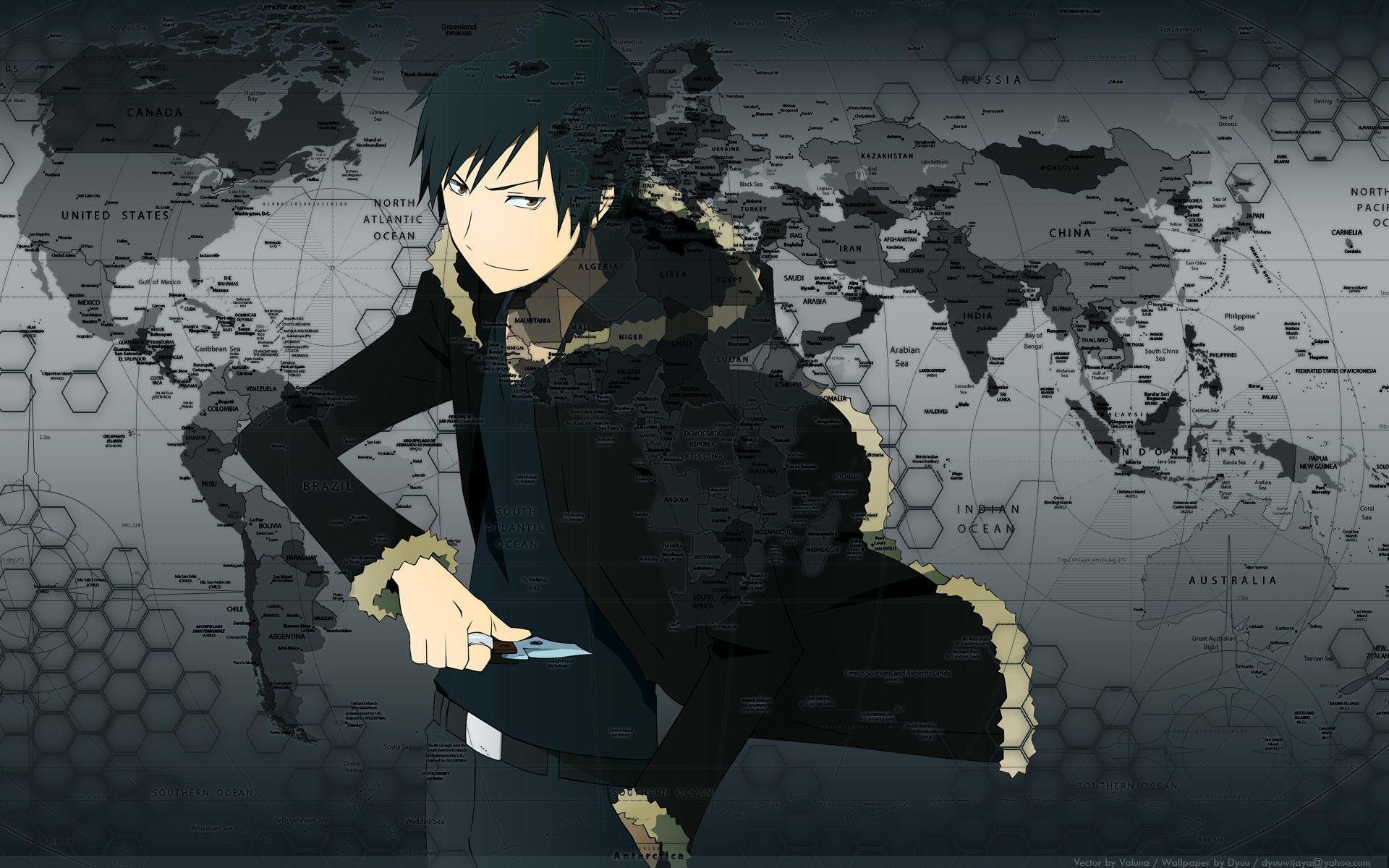 Izaya Orihara, Anime Figur, Durarara!!, Shizuo Heiwajima, Bild, 1920x1200 HD Desktop