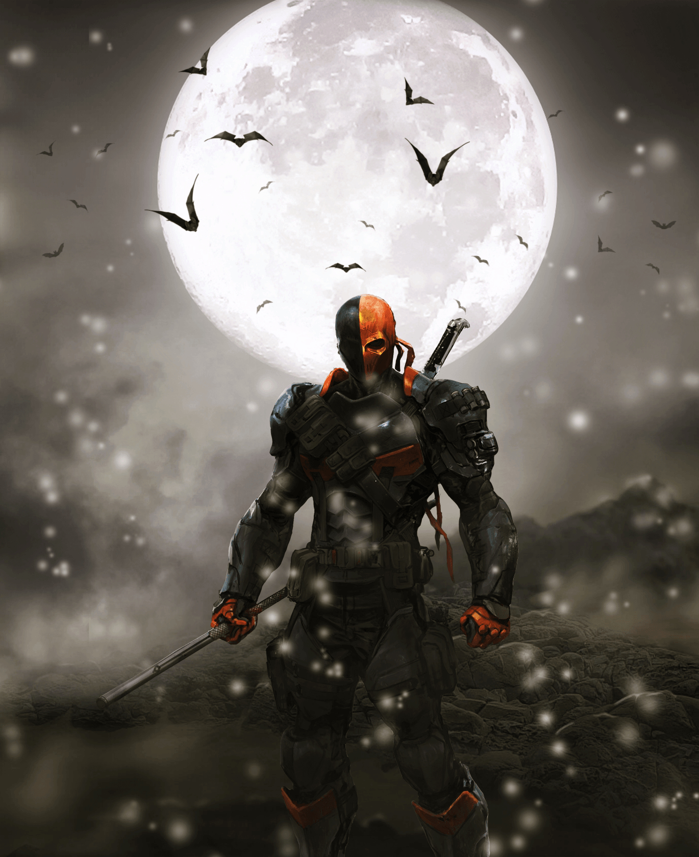 Deathstroke, Pfeil, Weltraum, Helden, Hintergrund, 1370x1680 HD Handy